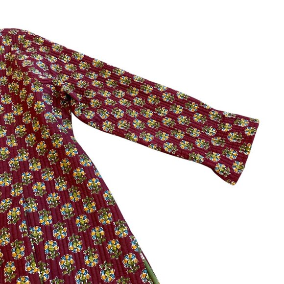 Winter Cotton Bohemian Reversible Quilted Jacket Long-Length Sweater Size Large - Picture 5 of 13